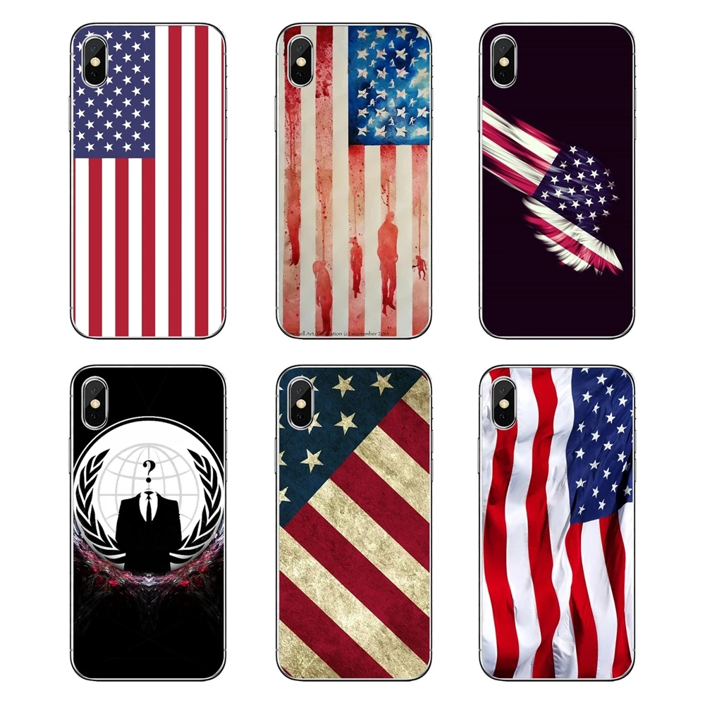 Soft Tpu Phone Cover American Flag Anonymous Artwork Flags Hd Wallpaper For Motorola Moto X4 E4 E5 G5 G5s G6 Z Z3 G3 C Play Plus Half Wrapped Cases Aliexpress