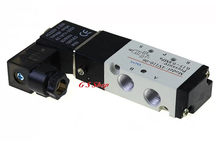 4V110-06 5 способ 2 Позиции 1/" Пневматический электромагнитный клапан DC 24V DC 12V AC 110V AC220V
