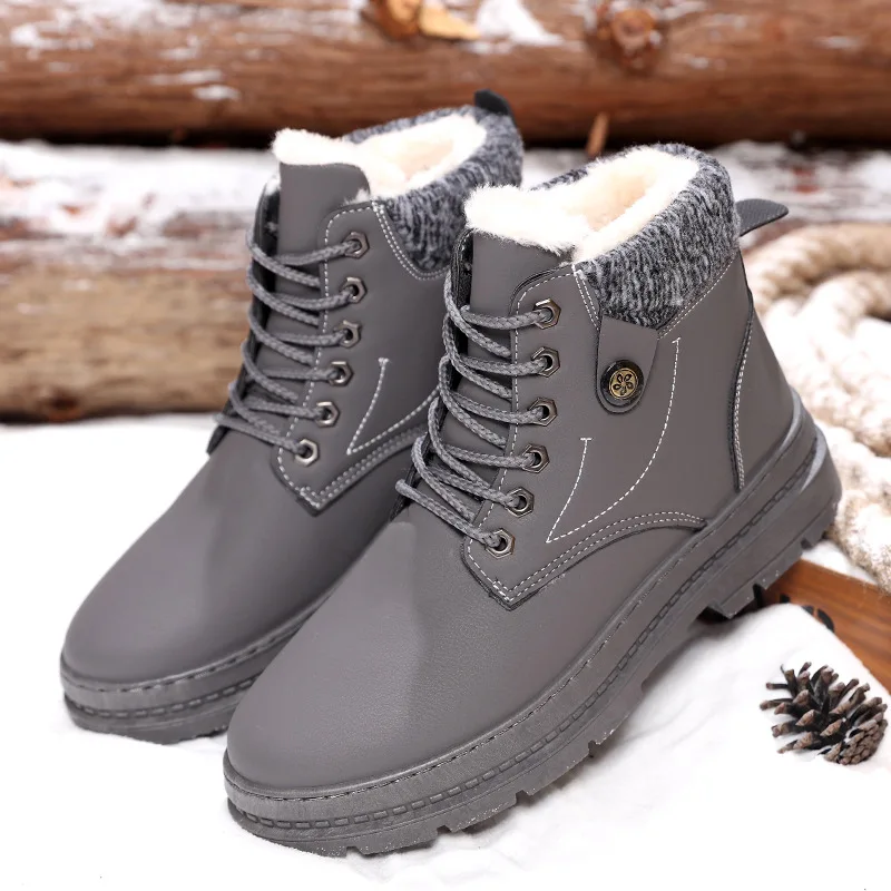 Botas de nieve cómodas súper cálidas de invierno para hombre, botas de deporte, botas de moda antideslizantes, zapatos de hombre, botas de deporte