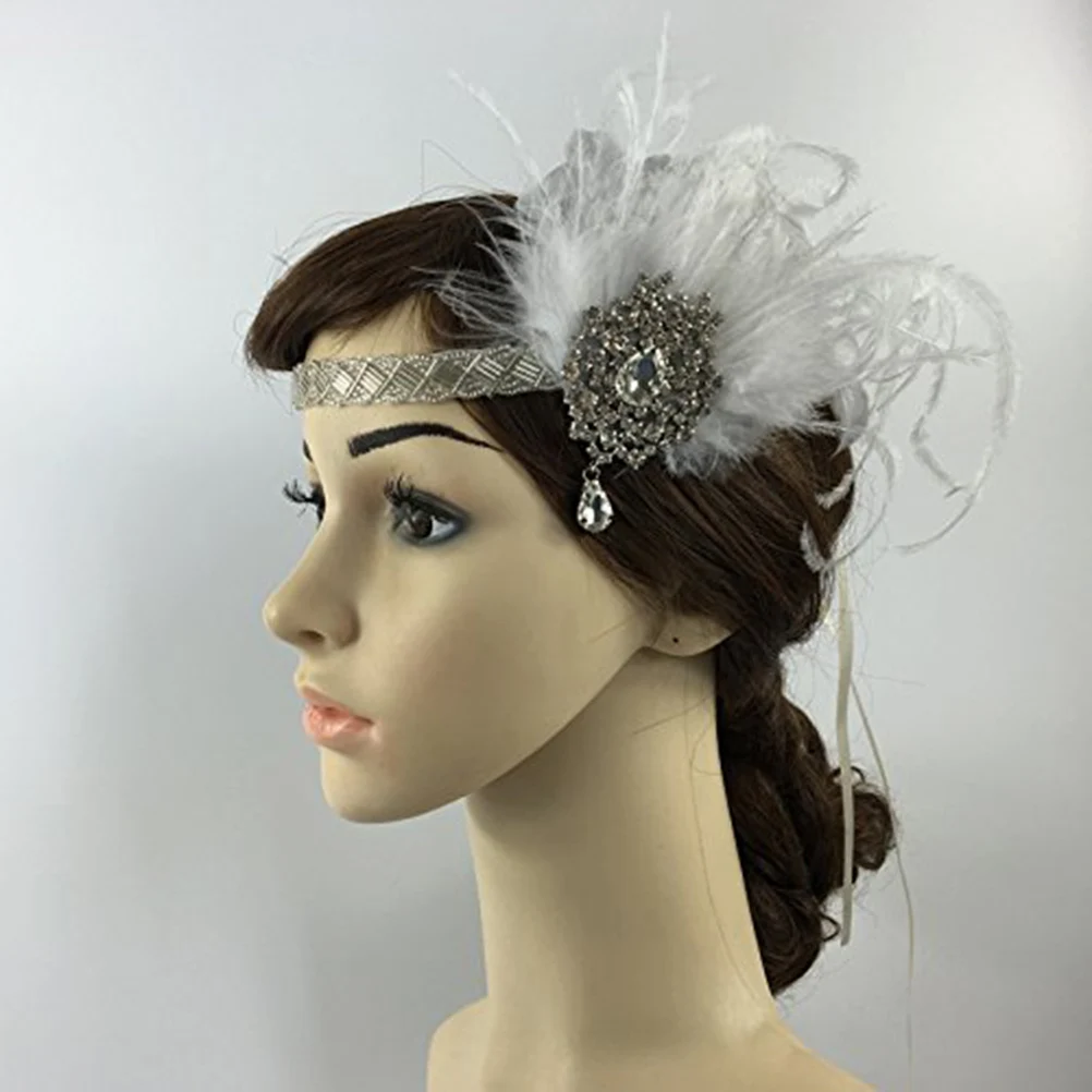 Newly Design Woman Flapper Charleston Headdress Headwrap Top Knot Dance