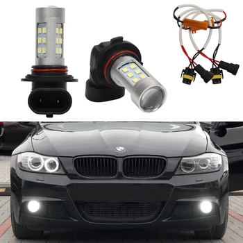 

2X 9006 HB4 LED Fog Light Bulbs Day Light No Error For BMW E46 330ci E60 E63 E64