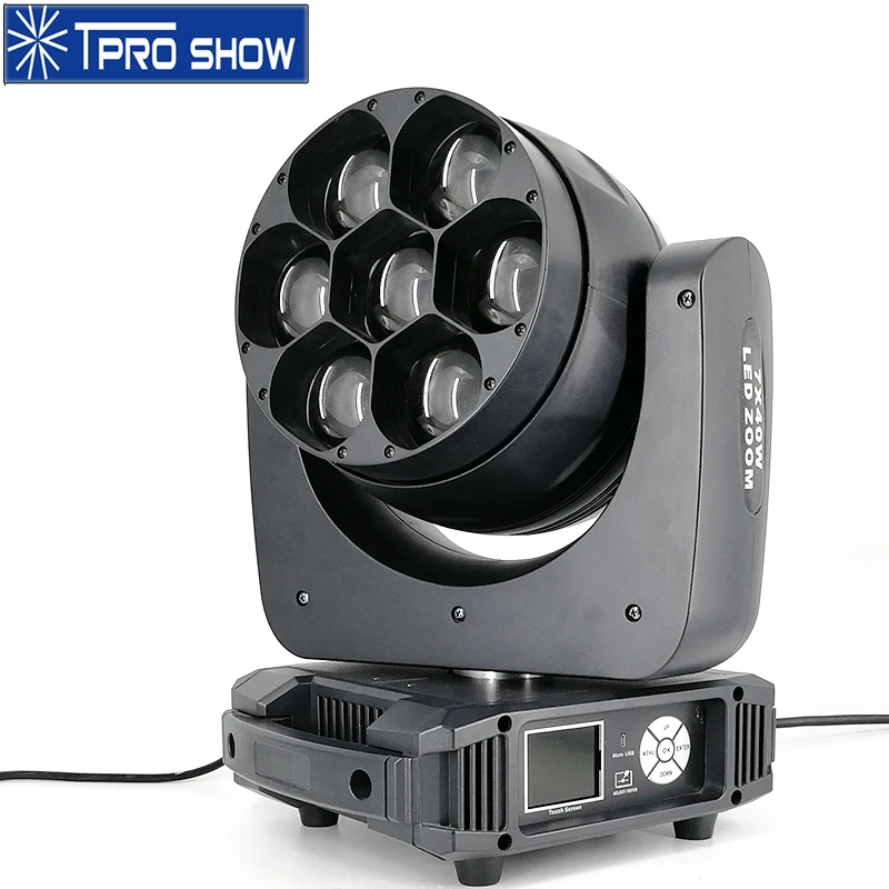 

Moving Head Beam 7x40W Wash Zoom LED Bee Eye Lyre Beam Projector Stage Light Professional Lighting Equipment for Club Disco DJ