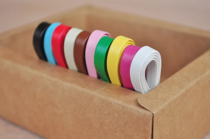 

10colors 3mm 5mm width PU leather mini doll accessories for belts bags DIY sewing supplier 10meters/lot