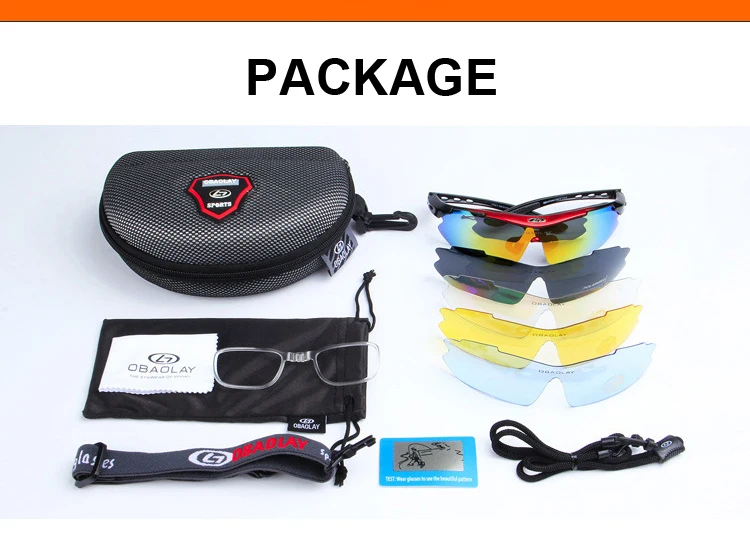 Cycling Glasses 5 Lens Windproof Anti-fog With Mypia Frame Sport MTB Bike Bicycle Polarized Cycling Glasses 5 lens (15)