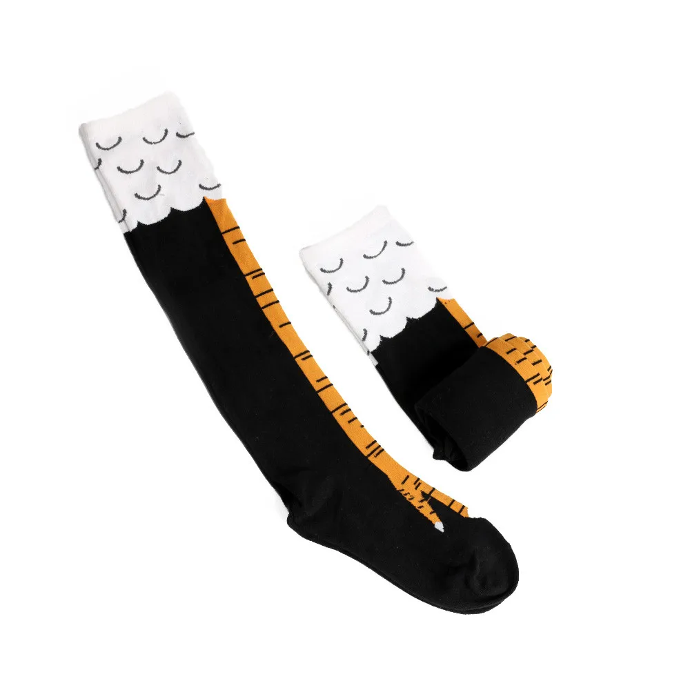 1 Pairs Keep Warm Cotton knee socks girls Fashion chicken feet funny printed socks Tube-shaped Comfortable Floor Socks warm