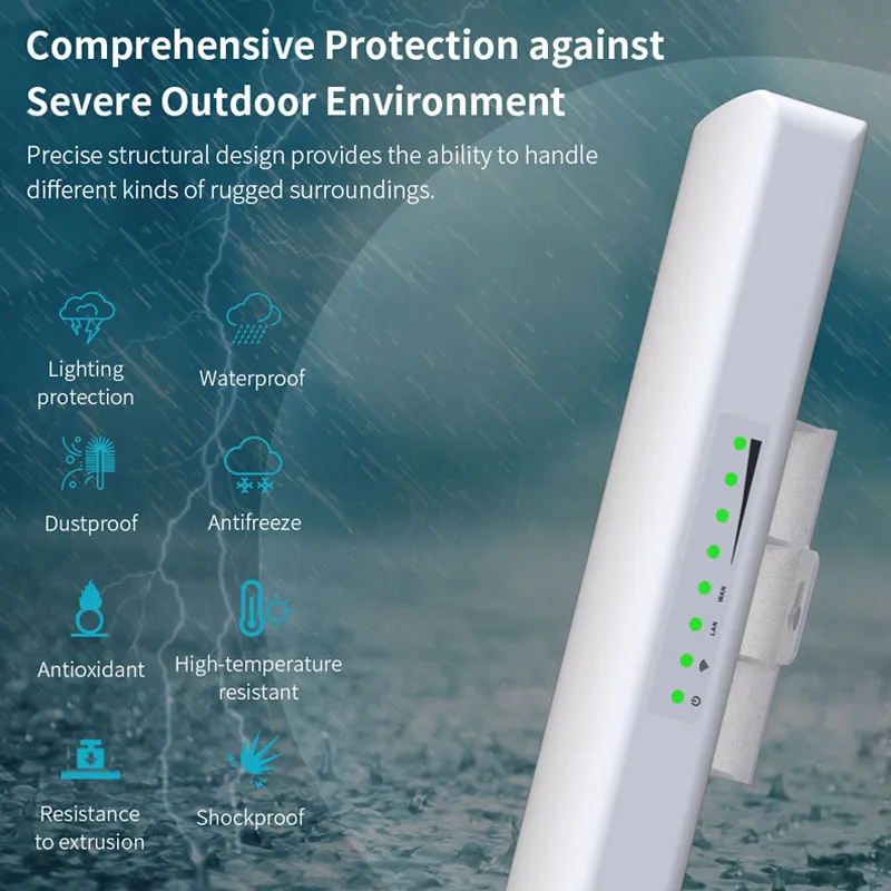

900Mbps 5.8G Outdoor Wireless Bridge High Power 5KM WIFI CPE Access Point SL@88