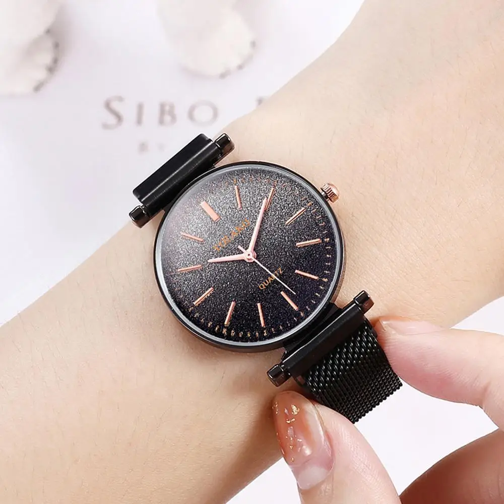 

2019 Ladies Bracelet Black Watch Casual Simple Magnetic Watch Women Starry Sky Quartz Wristwatches relogio feminino reloj mujer