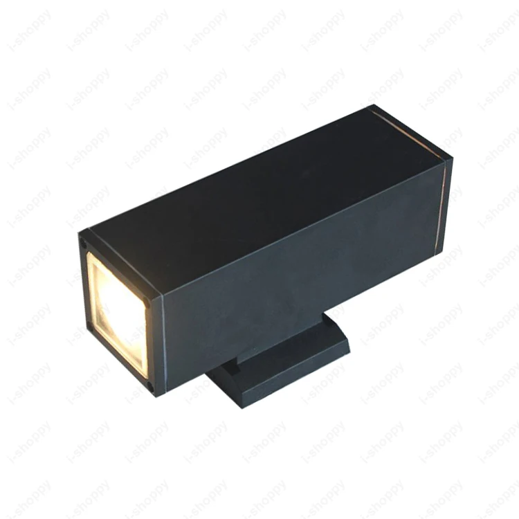 

10W/14W/24W LED Outdoor Wall Mount Light Fixture Dimmable/N Up/Down Lamp E27 Bulb Garden Lighting Courtyard Black Shell