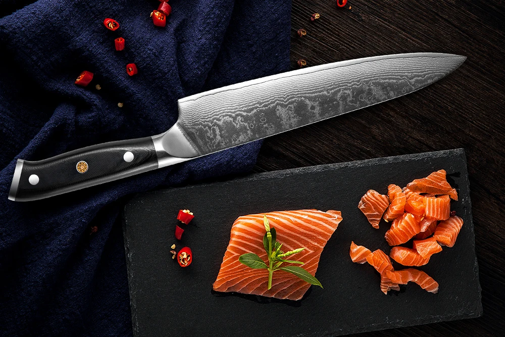 XITUO 3,"+ 5"+ " дюймов 3 шт. набор кухонных ножей японский VG10 Дамасская сталь поварские ножи профессиональные кухонные инструменты полезные фрукты