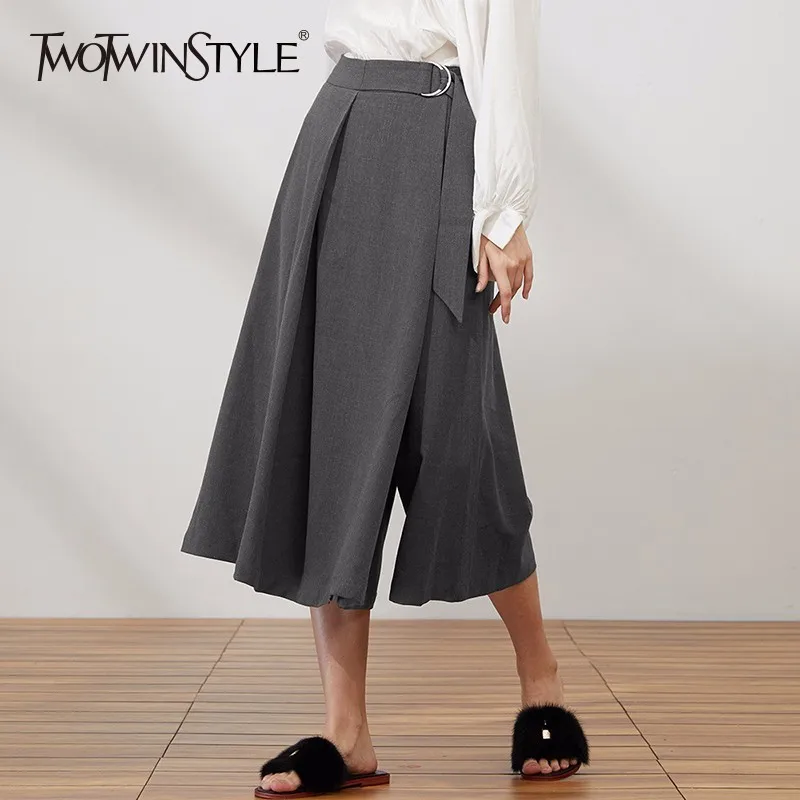 Patchwork Waist Straight Leg Pants Aliexpress.com : Buy TWOTWINSTYLE Patchwork Wide Leg Pants For Women