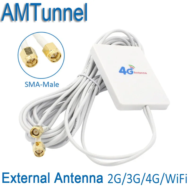4gantenna 3G 4G modem antenna 4G External Pannel Antenna with SMA male and 3m cable for Huawei 3G 4G LTE Router Modem цена 4gantenna 3G 4G modem antenna 4G External Pannel Antenna with SMA male and 3m cable for Huawei 3G 4G LTE Router Modem цены онлайн