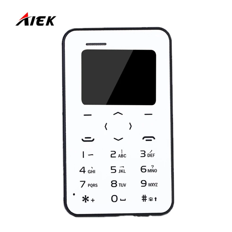 Цена за 2017 оригинал aiek/aeku q2 мини сотовый телефон карты 4.8 мм ультра тонкий multi language card mobile phone карман низкая радиация Цена за 2017 оригинал aiek/aeku q2 мини сотовый телефон карты 4.8 мм ультра тонкий multi language card mobile phone карман низкая радиация