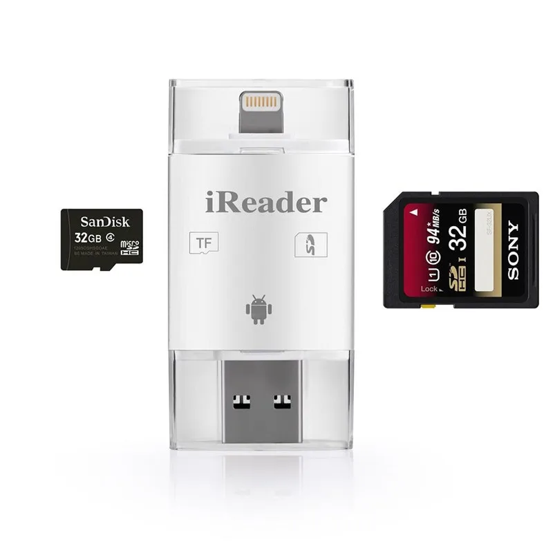 3 в 1 iFlash Drive USB Micro SD SDHC TF OTG Устройство чтения карт для iPhone Android|reader writer|card reader writerotg