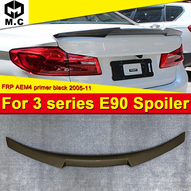 

For BMW E90 M3 sedan duckbill FRP Unpainted M4 style 3 series 320i 325i 330i 335i 320d 325d wing rear spoilers M look 2005-2011