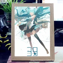 Who канцелярские товары магазин аниме фоторамка рисунок повесить изображение плакаты Хацунэ Мику A3 " реквизит