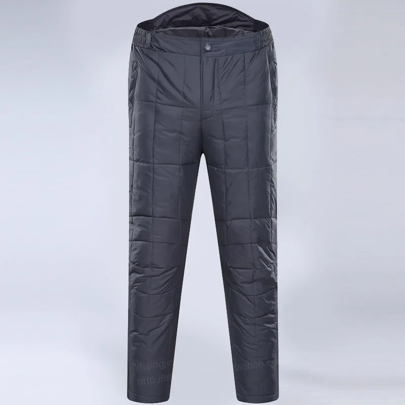 

Man Autumn Solid High Elastic Waist Straight Thick 100% White Duck Down Pants Male Winter Oversized Warm 100% Down Trousers