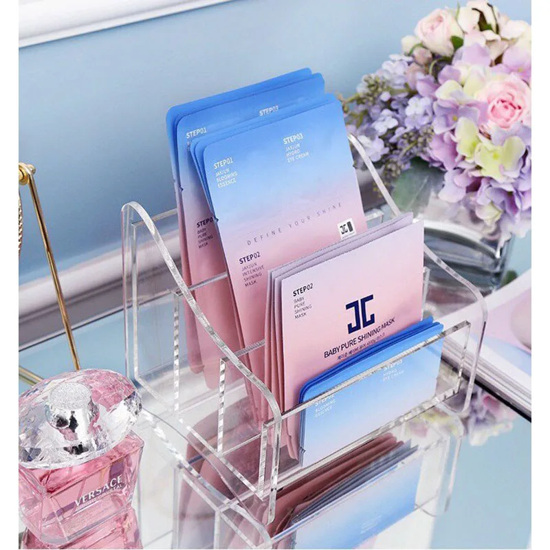 

Acrylic Mask Organizer Cosmetics Holder Makeup Storage Box Remote Control Container Desktop Storage