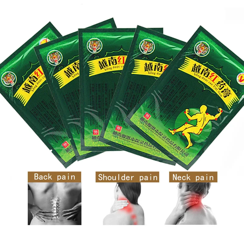 800 Pcs/100 Bags Vietnam Red Tiger Balm Plaster Muscular Pain Stiff Shoulders Pain Relieving Patch Relief Health Care Product