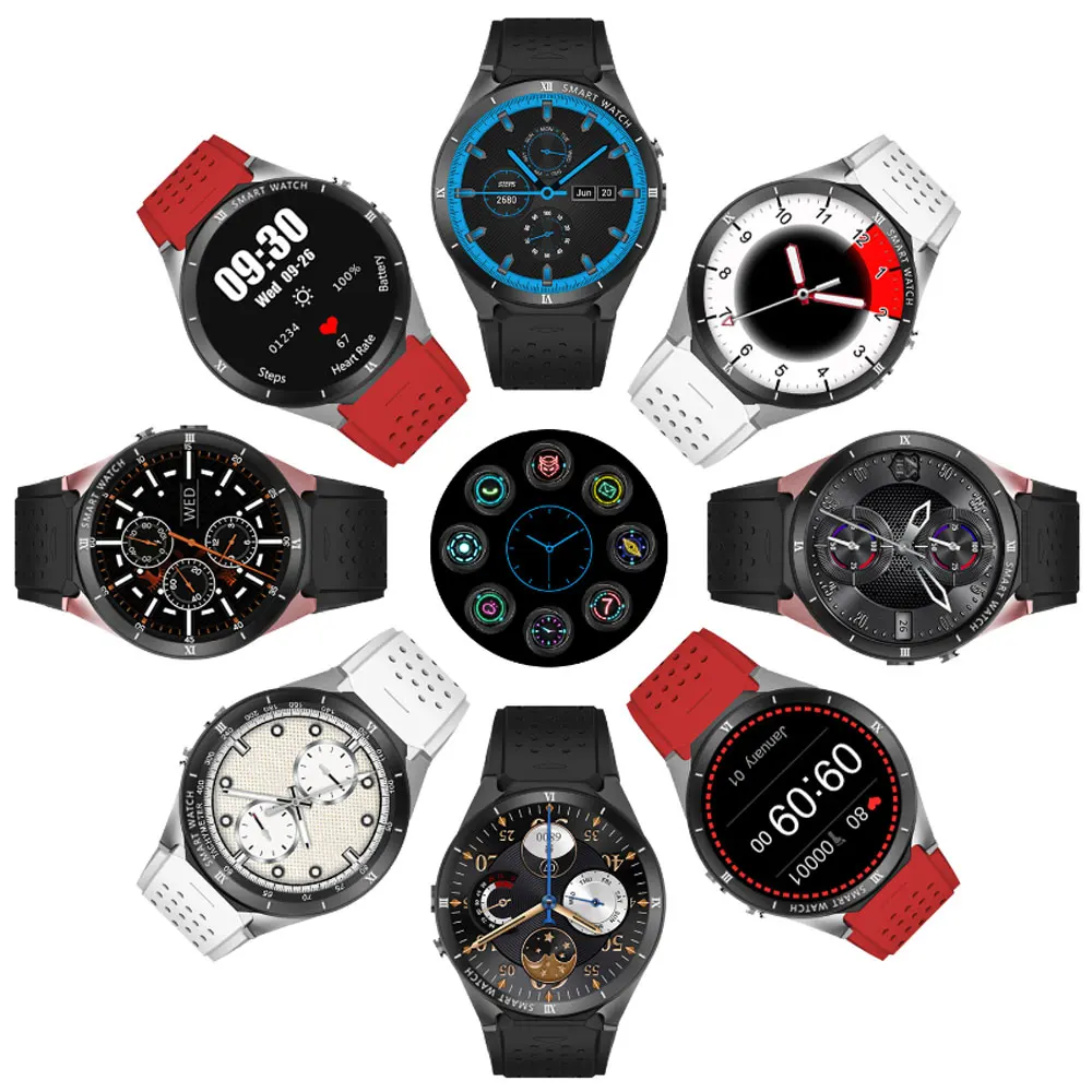  KW88 Pro smart watch 400*400 pixels WCDMA 3G Android 7.0 RAM 1GB ROM 16G support GPS 400W camera do