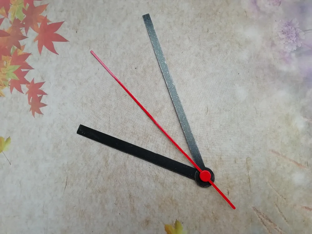 Новые 50 наборов металлические стрелы для часов DIY механизмы для часов с красной секундной стрелкой запасные части