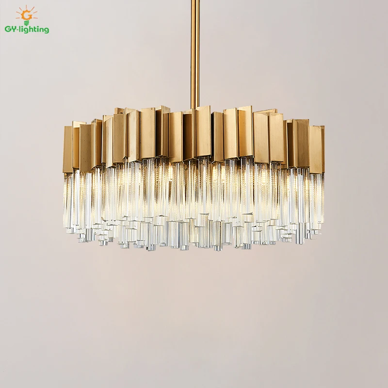 

minimalist crystal lamp European lamparas de techo colgante moderna creative round light luxury Nordic pendant lights
