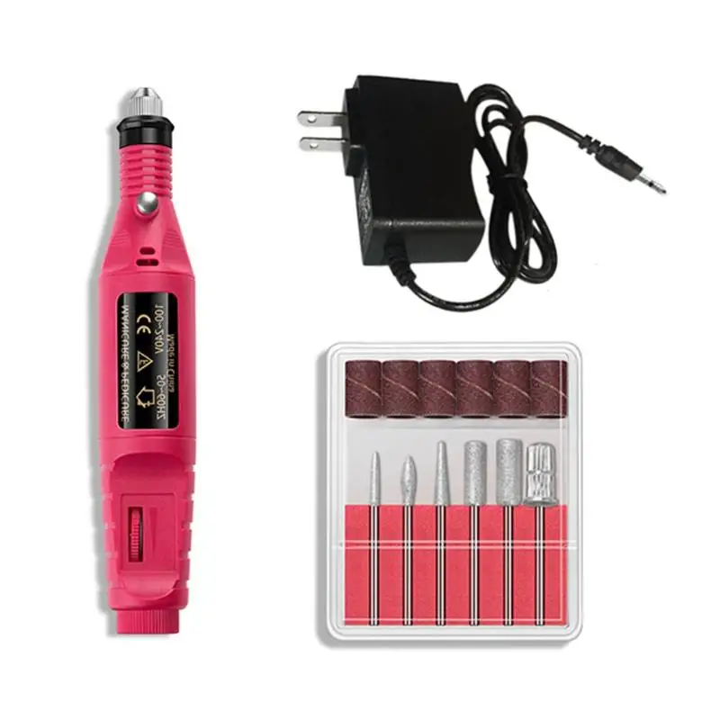 Professional Electric Nail Drill Machine Set Manicure Machine Nail Art Polish Drill Pen Pedicure Nail File Nail Art Tools Kit - Цвет: US Plug