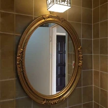 62 см x 80 см Ретро Скандинавское Европейское зеркало для ванной, Американское Зеркало для ванной, декоративное туалетное Настенное подвесное косметическое настенное зеркало