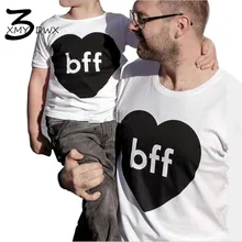 XMY3DWX Father & Me Matching Clothe Cute Print Pattern T-shirt Family Wear 2017 Summer Family Look/Men’s short sleeve T-shirt