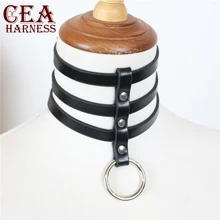 CEA. Ремни из искусственной кожи, воротник, шейный ремень, подвязки, регулируемые удерживающие ремни, бондаж, сексуальные, БДСМ, на шею, жгут, для женщин, Эротическая подвязка