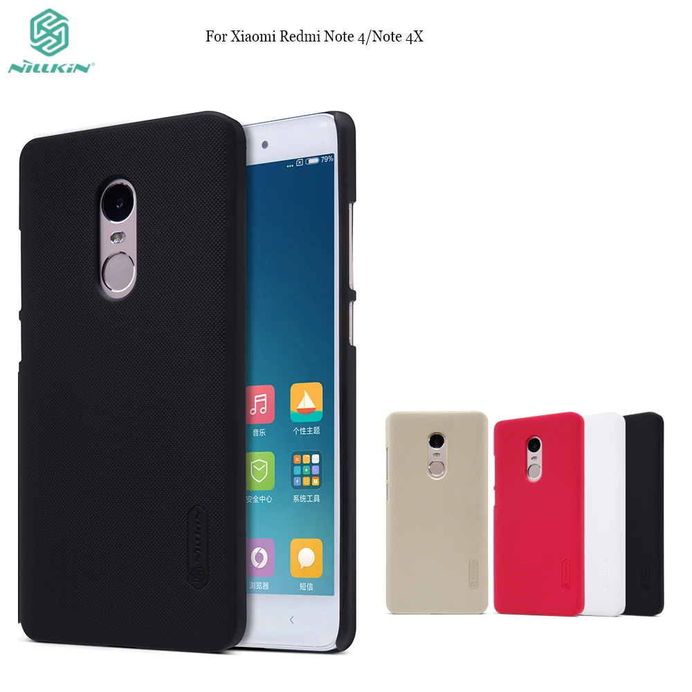 

For redmi note 4 case Nillkin frosted case for xiaomi redmi note 4X cover hard plastic back cover redmi note 4X Screen Protector