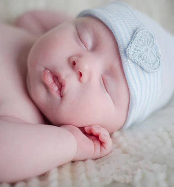 Милый новорожденный младенец, девочка, малыш, удобная Больничная шапка с бантом, теплая шапочка