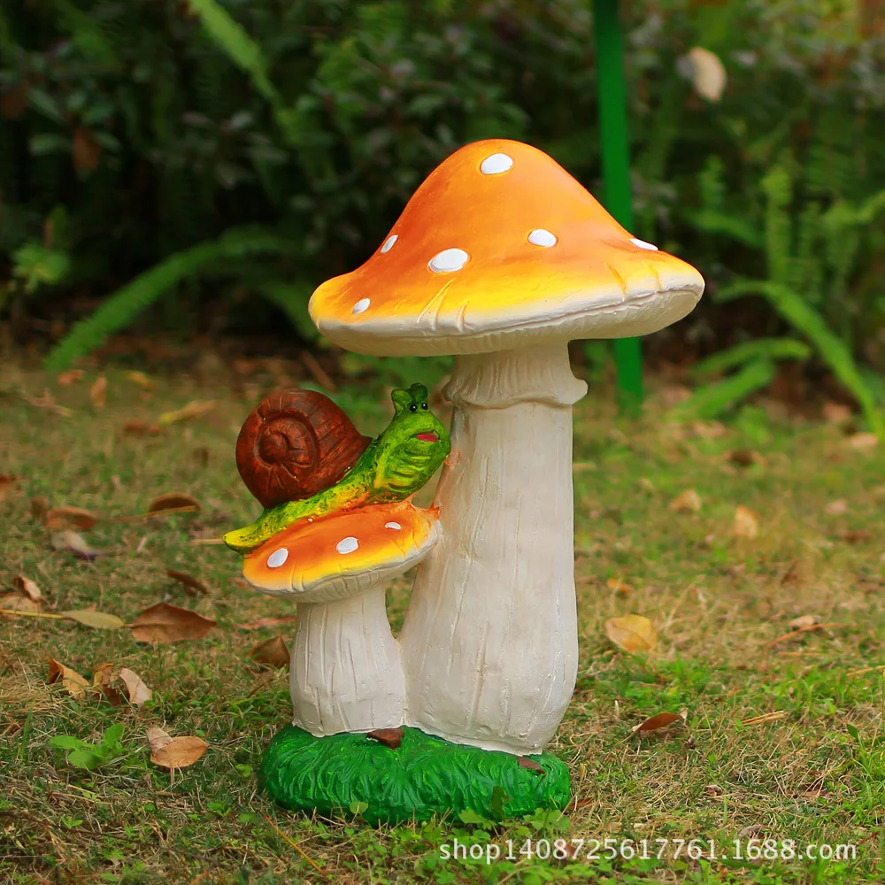 

resin artware outdoors scale aeromodelling Botanical garden landscape Garden furnishing articles Large mushrooms