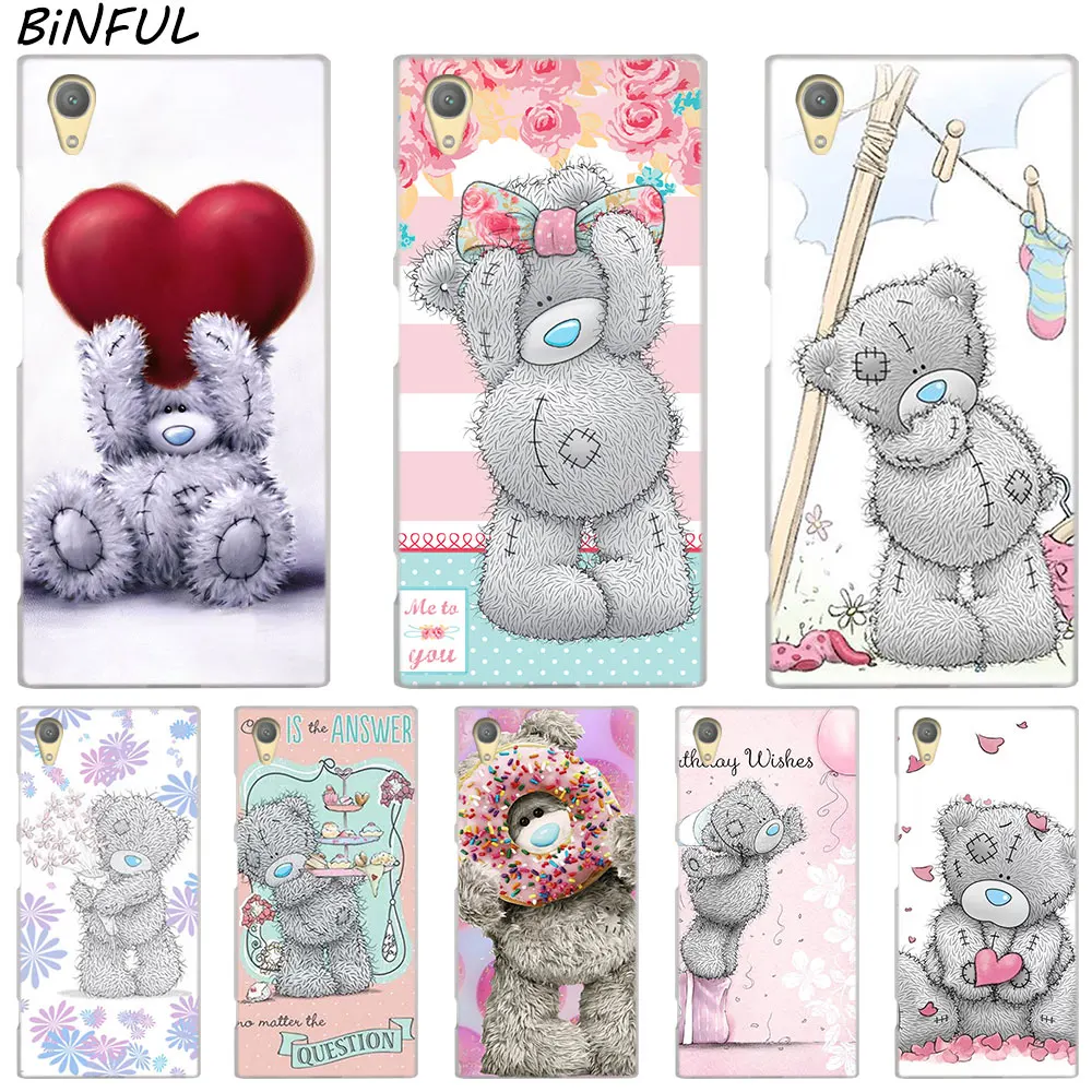 Binful Cute Me To You Bear Прозрачный чехол для Sony Xperia Z3 Z5 Premium M4 Aqua M5 X XA XA1 C4 C5 E4 E5 XZ XZ2 Compact Plus |