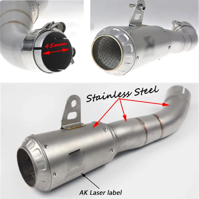 

For Yamaha R3 R25 mt-03 Motorcycle Non-destructive Modified M Exhaust Pipe Stainless Steel Silencer System