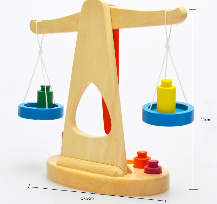 Новое поступление Детские Монтессори Дошкольное Развивающие игрушки маленькие деревянные игрушки баланс игрушечные весы с 6 весов для детей Подарки