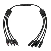 1 пара MC4 солнечный стиль Y адаптер с разъемами соединители от 1 до 4 Мужской и женский панельный кабель фотогальванический соединитель Адаптер