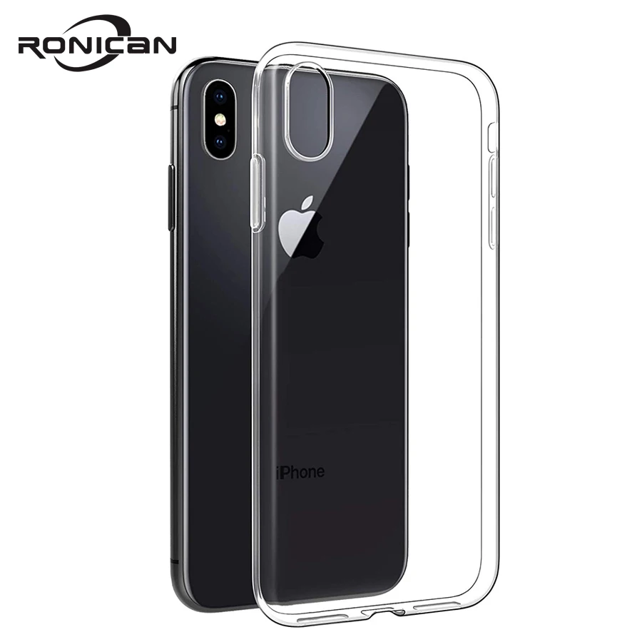 Мягкий чехол из ТПУ для iPhone XS Max прозрачные тонкие чехлы MAX XR X 7 PLUS 8 6S 6 5 ярких