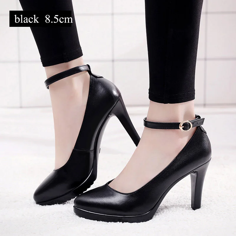 

SONDR office lady work high heels pumps women shoes stiletto rhinestone zapatos de mujer verano 2019 platform plus size tacones
