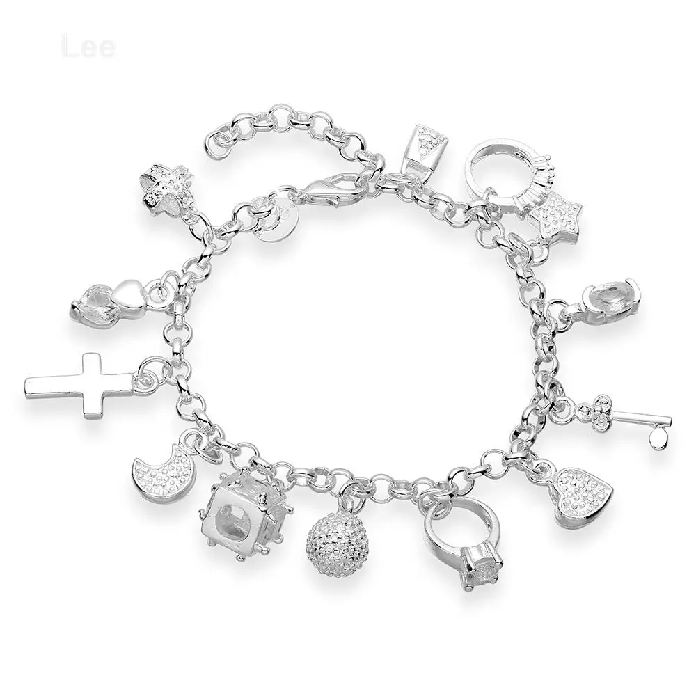 H144 Summer Women Cly Design 925 Silver Bracelet 13 H144 Summer Women Cly Design 925 Silver Bracelet 13 Charm Italian Jewelry In Bracelets From Accessories On