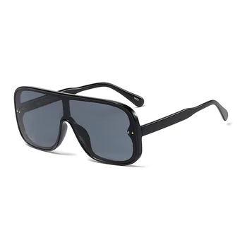 

Designer Siamese Glasses Big Box One-piece Double Colors Men Women Shades Oversized Windproof Eyewear Unisex Sunglasses