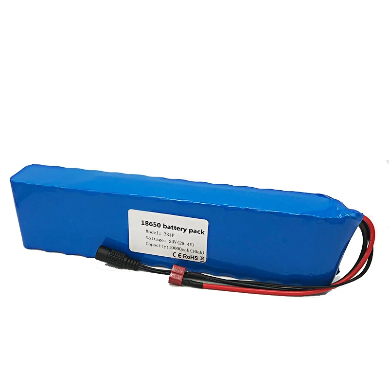 24V Батарея 10ah/10000 мА/ч, 7S4P батареи с 15A BMS 18650 Батарея пакет для 250 Вт Мотор стул набор Электрический Мощность, фара для электровелосипеда в laudation
