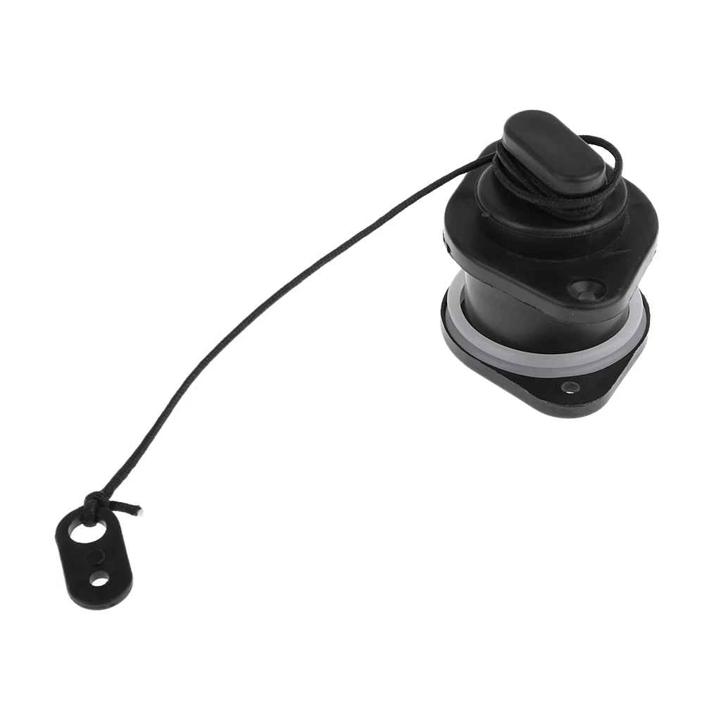 Durable PVC Scupper Drain Valve Cap Plug Boat Yacht Accessories 36mm for Marien Kayak Inflatable Dinghy Fishing Boat Black/Gray