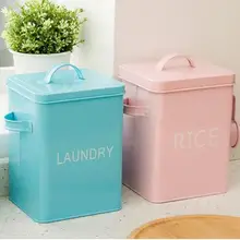 Модная красочная коробка для стирального порошка, контейнер для хранения моющих средств, стиральный порошок, кошачий контейнер для еды, органайзер, коробка для хранения