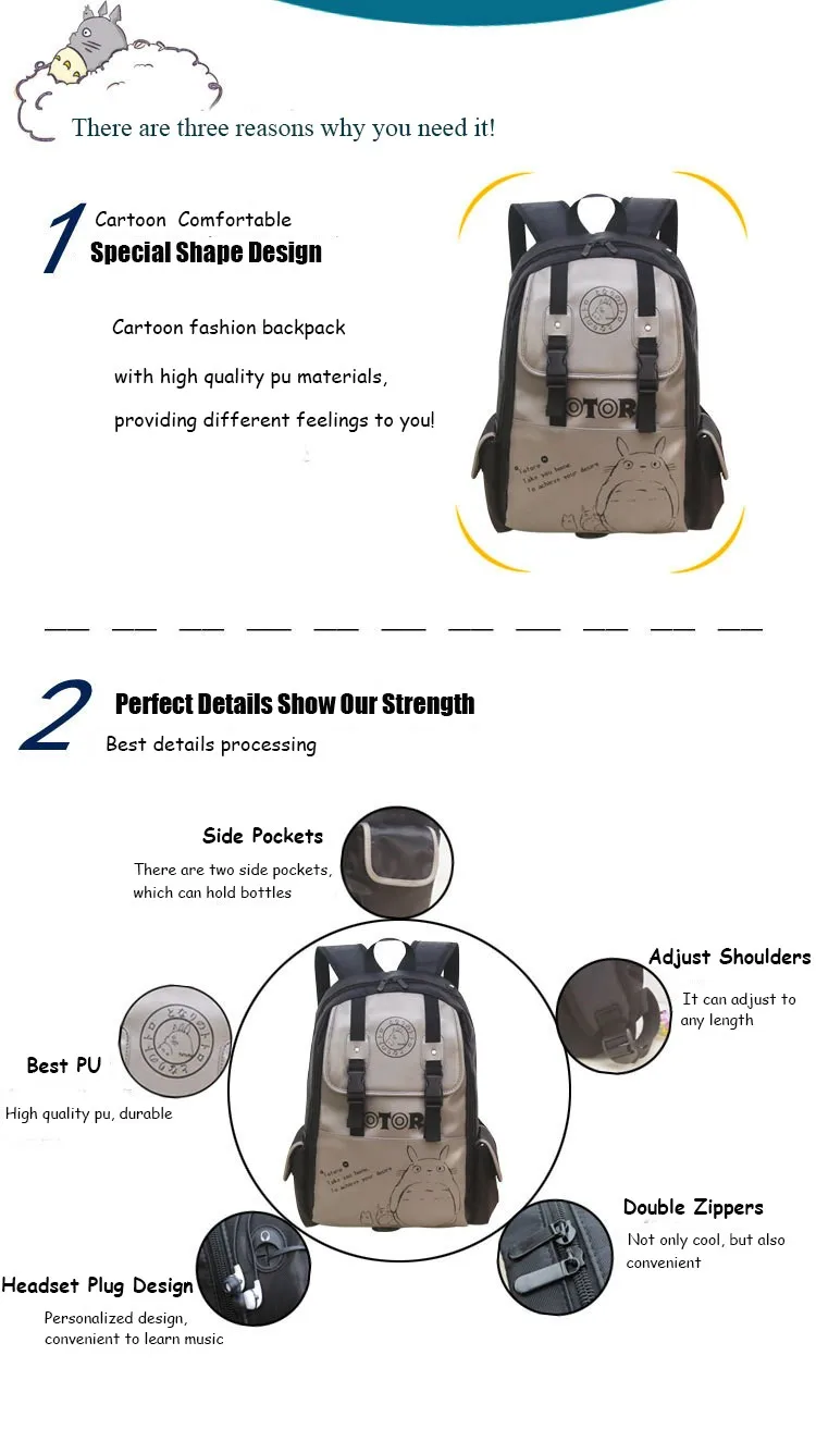 Хаяо Тоторо Миядзаки сумка на плечо рюкзак аниме косплей Школьный рюкзак сумки для ноутбука рюкзак
