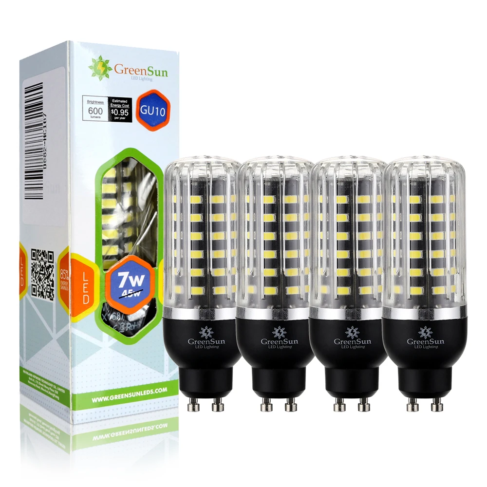 4PCS Smart IC GU10 5736 SMD LED Corn Bulb Light 7W High Lumens Lamp 85-265V Energy Saving | Освещение