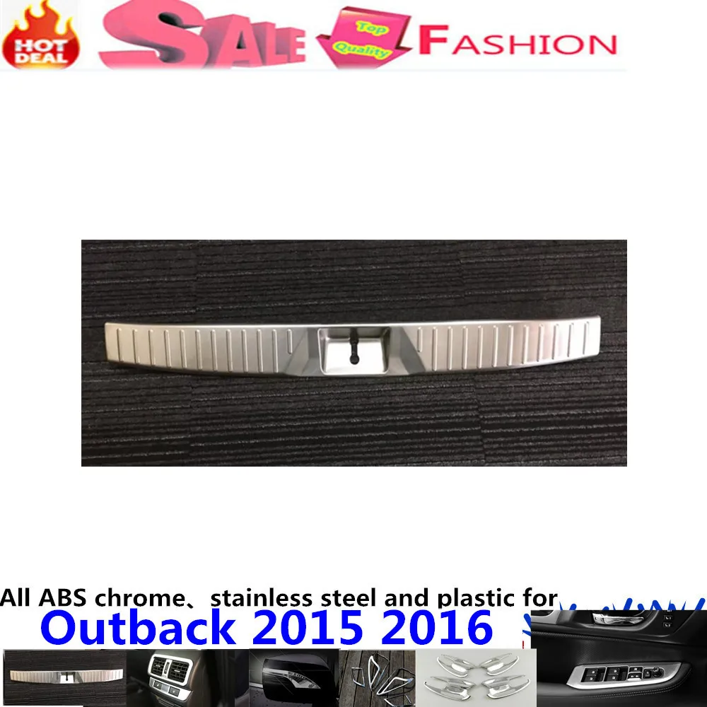 car body Styling Stainless Steel Inner Rear Bumper trim plate lamp frame threshold pedal 1pcs For Subalu Outback 2015 2016 for porsche cayenne 2015 stainless steel outer rear bumper foot plate trim 1pcs car styling