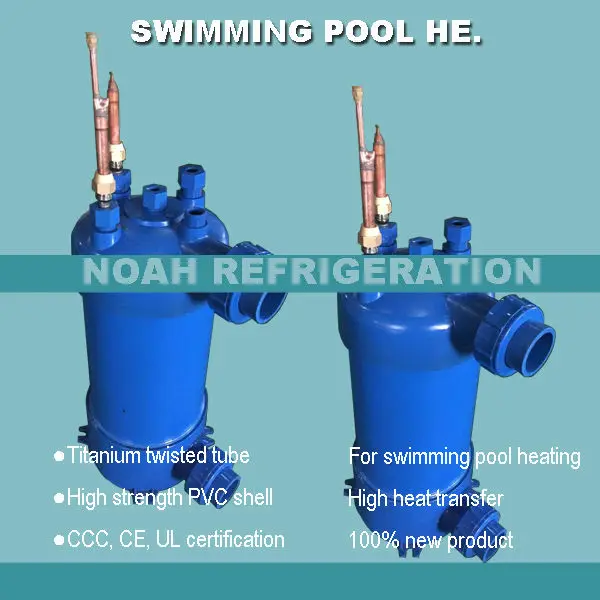 39KW swimming pool heat exchanger water to water type with titanium twisted tube