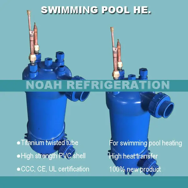 5.3KW титановый трубчатый теплообменник, теплообменник плавательного бассейна