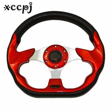 Универсальный руль 320 мм(12,5 дюйма) Искусственная кожа гоночный алюминиевый Легковесная рама Модифицированная Jdm Спорт(красный черный