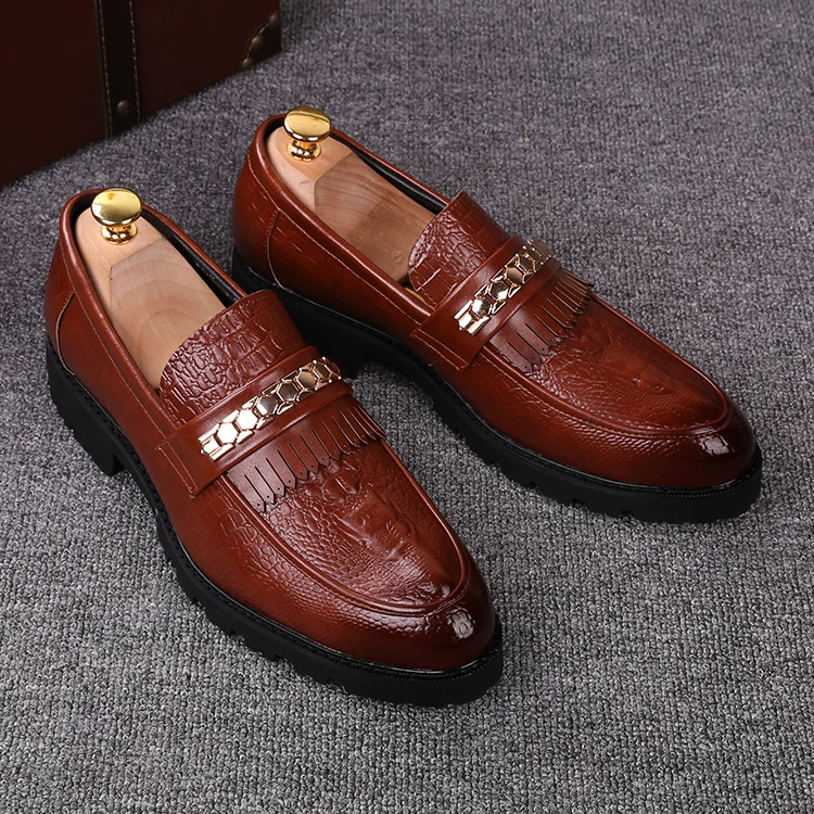 

men casual personality dress snake print soft leather shoes flats platform oxfords shoe slip on lazy driving loafers round toe